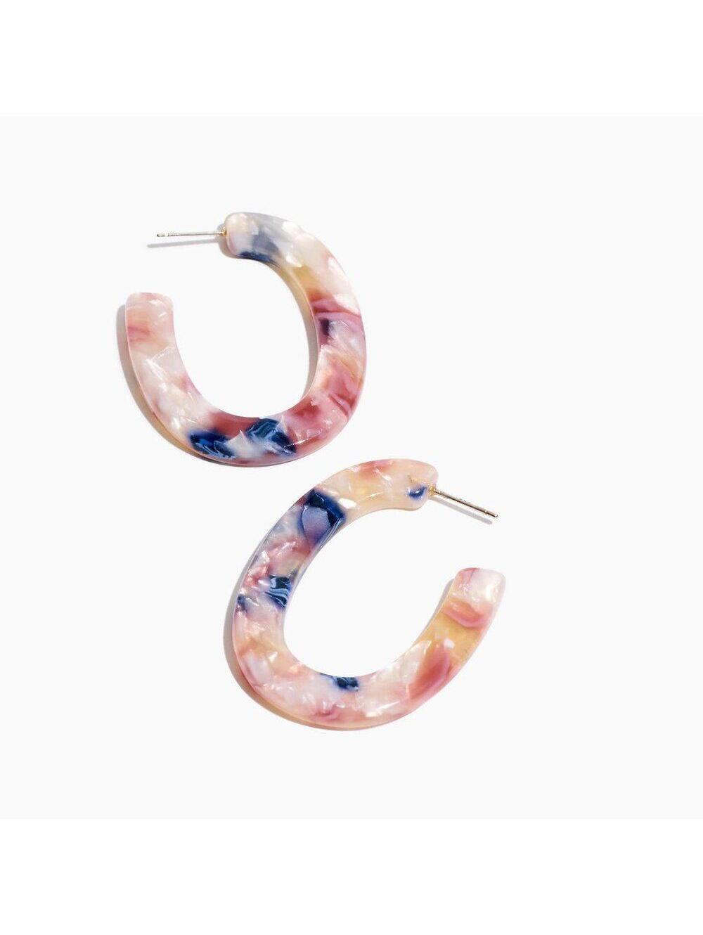 Madewell Acetate Oval Hoop Earrings